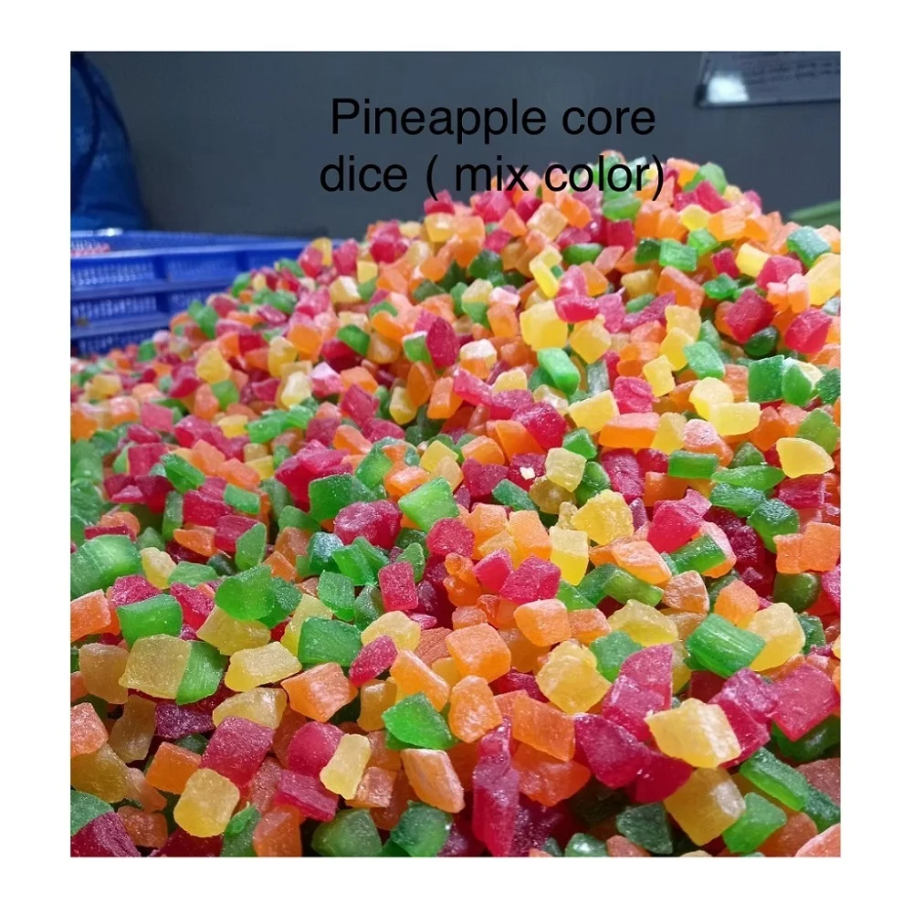 The High Premium Quality of Fruit Products the Dried Fruit of Pineapple Core Slice Dice Stick Coin (Mix color)