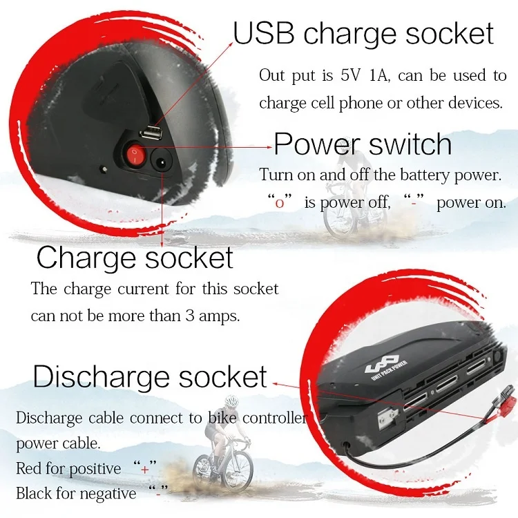 
Down Tube Electric Bike 48V 17.5Ah Killer Whale Shark Lithium Li-ion Battery Pack for 1000w BBSHD Motor Kit 