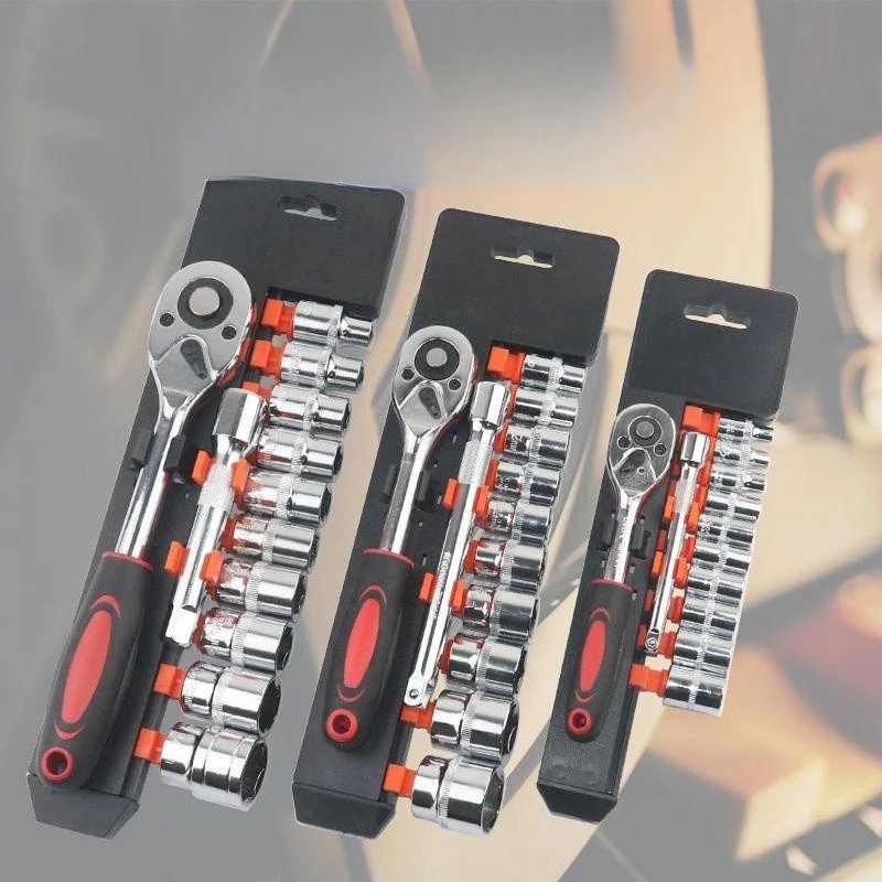 1/2 1/4 3/8 Ratchet Socket Wrench Set 72 24 Tooth Adjustable Allen Herramientas Automotive Hand Tools For Car