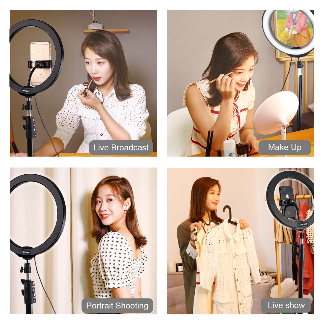 Dimmable Stand Professional Studio Lighting Kit for YouTube Facebook Live Twitch Photography and Beauty Blogging