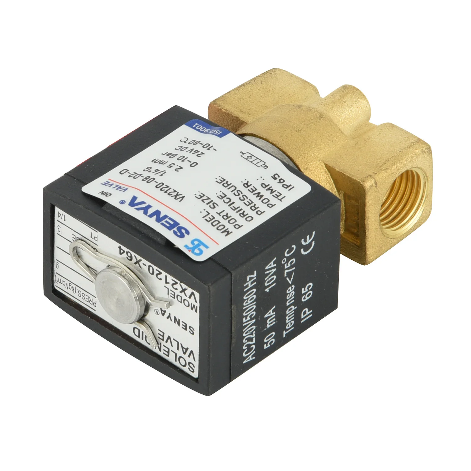 VX2120 Series High Quality Direct Acting 12V Water Solenoid Valve 12VDC 24VDC 110V 220V Normal Close Steam Brass Solenoid Valve