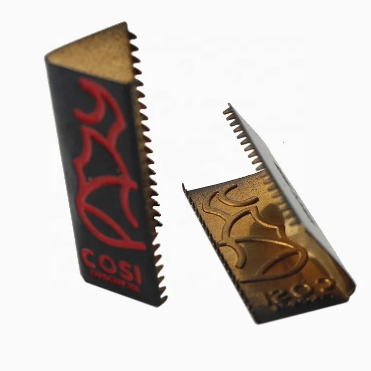 Wholesale Custom Debossed Brand Logo Metal Toothed Tail Clamp for Tie