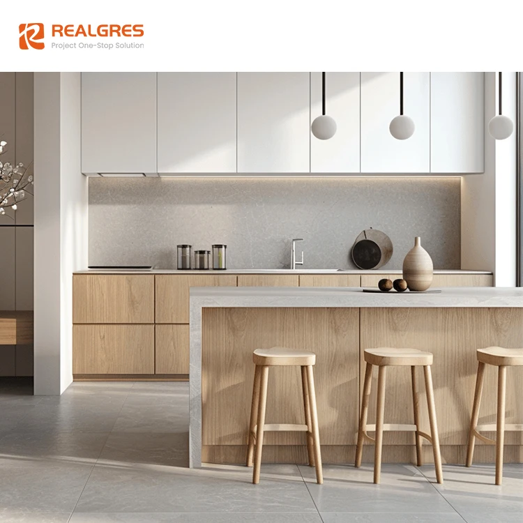 Производитель Realgres полный набор акриловых шкафов поставка на заказ деревянная кладовая современный дизайн Шкаф Кухонная Мебель
