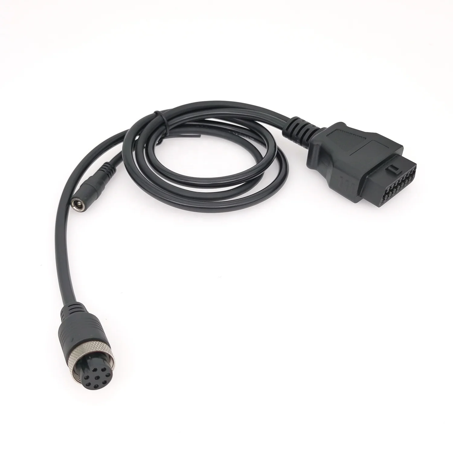 Custom Male Female OBD Connector to GX16 7Pin 8Pin Cable With DC Jack Barrel