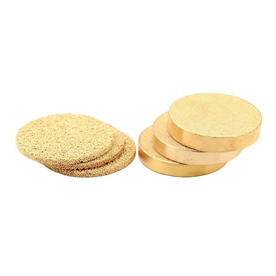 low price 20 micron sintered porous plastic PE metal bronze brass copper stainless steel 316 powder disc filter