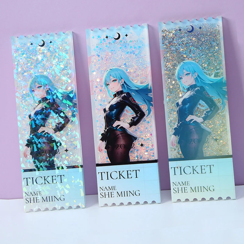 Clear Anime Kpop Photocard Printer Liquid Ticket Custom PVC Acrylic Photocard Holder Holographic Acrylic Photo Card Keychain