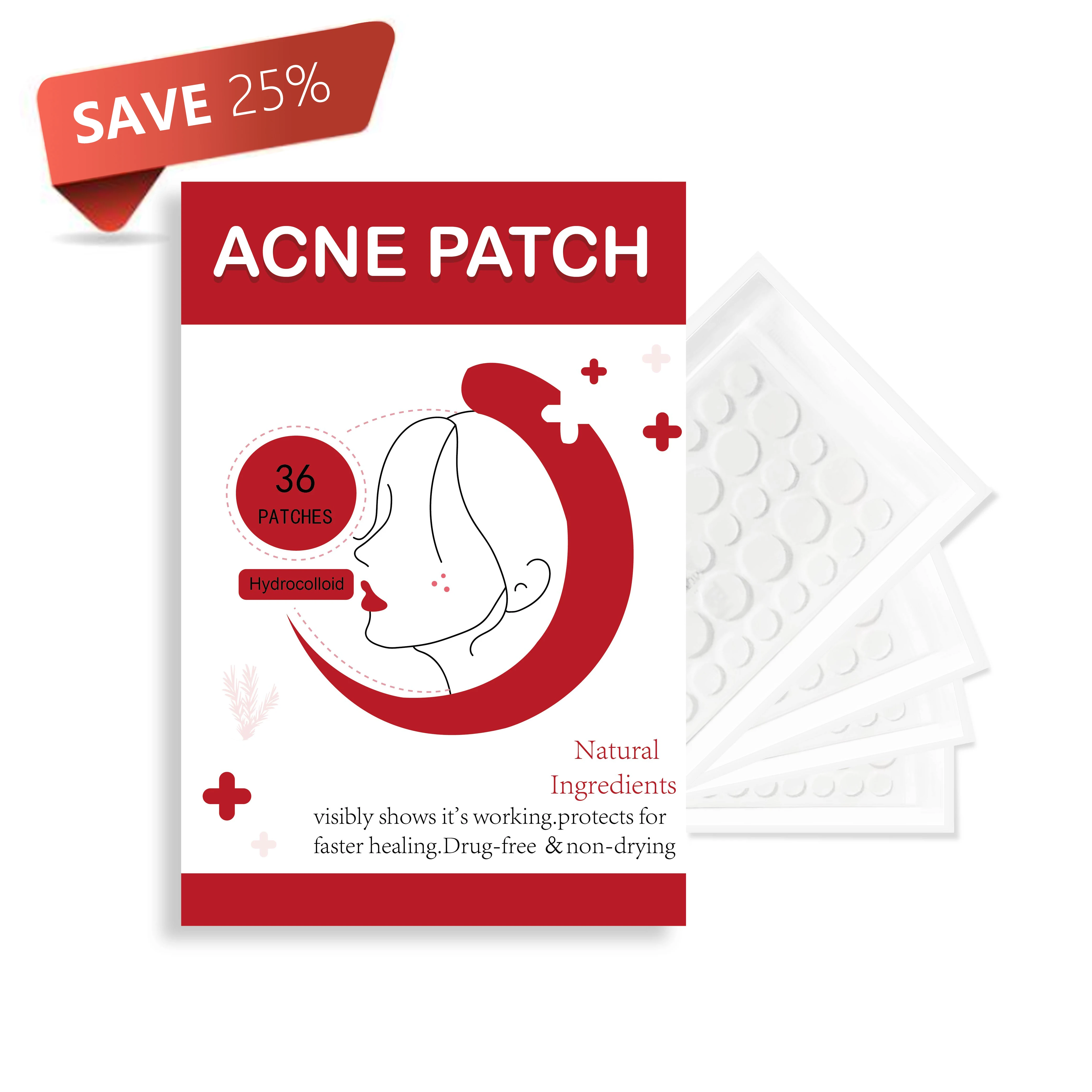 Skin care private label korea vegan acne patches invisible pimple patch with box
