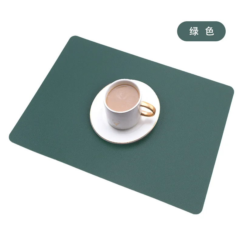 Artificial dried flower pampas leather placemat table mat heat insulation non-slip home office bedroom square western meal mat 1