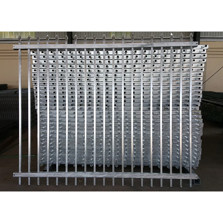 Hot-selling heavy duty prefab residential steel picket fence black metal garden border fence