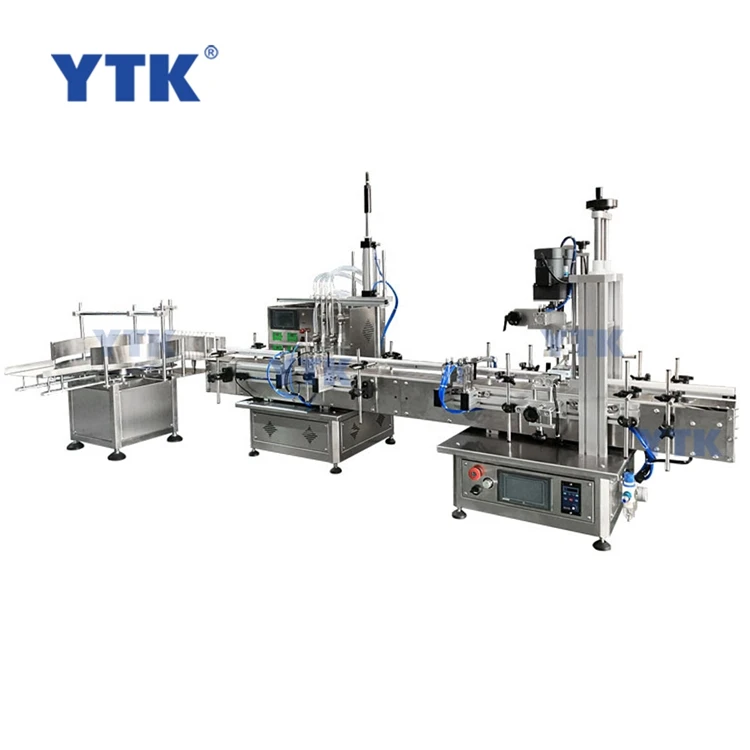 YTK-DPL42 Fully Automatic Small Vial PET Water Wine Bottle Filling And Capping Machine With Bottle Feeder Table Production Line