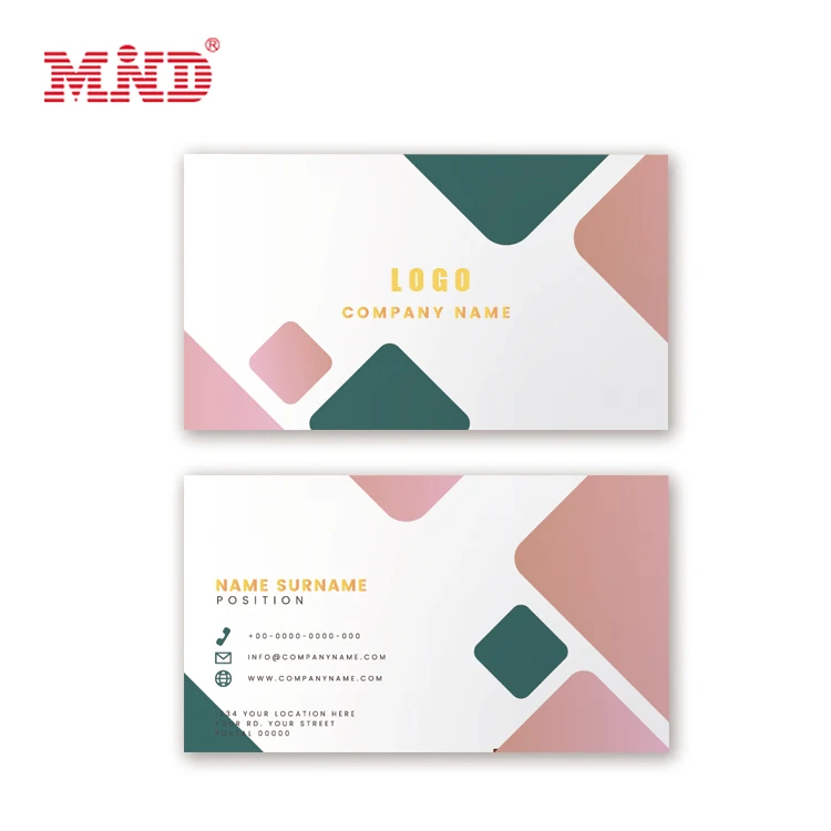 Wholesale Customized Business Name Card Thank You Greeting Cards with Own Logo