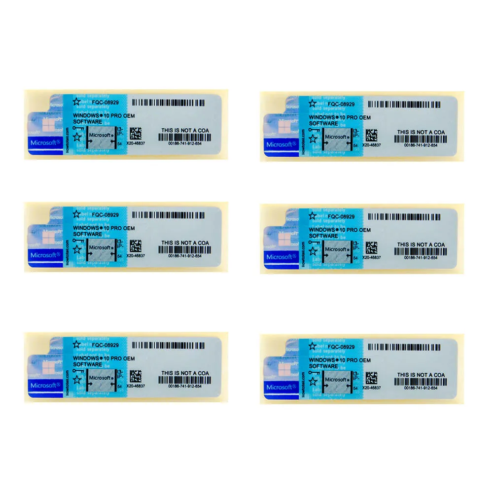 Wholesale windows 10 Professional Key Win Pro 10 64/32Bit COA sticker Genuine window 10 pro