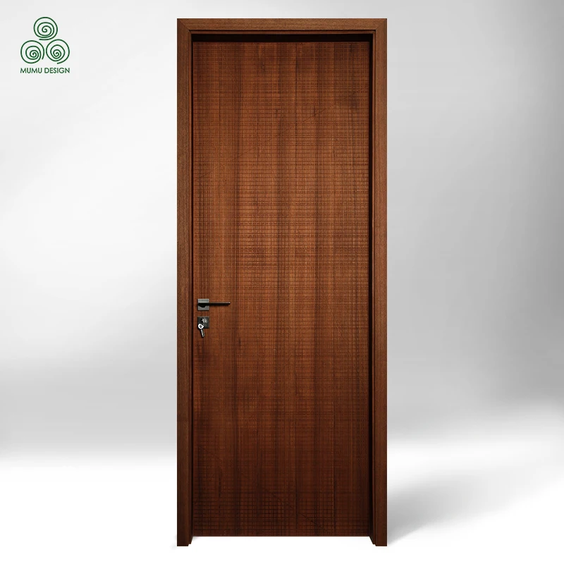 MUMU design framed solid wood door 3D carved texture customizable luxury solid wood door