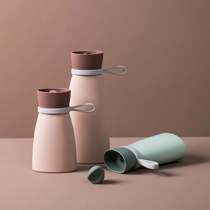 Hot Water Bag Silicone Water Injection Small Portable Silicone Water Bag To Warm Hands Explosion-Proof Belly Warm