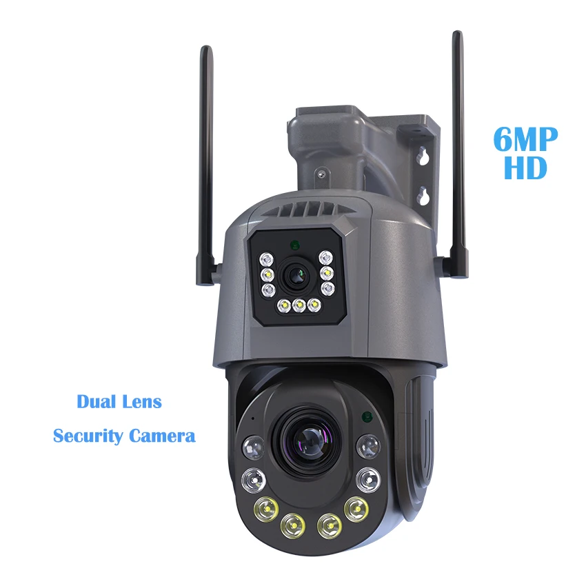 6k icsee 36x Zooming Wireless WIFI CCTV Camera Dual Lens Audio Alarming Outdoor Waterproof Network Camera