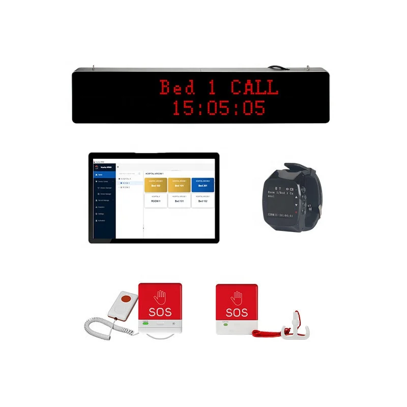 Latest 11 Languages Support Lora Long Range Hospital Wireless Nurse Call Bell Software Management System