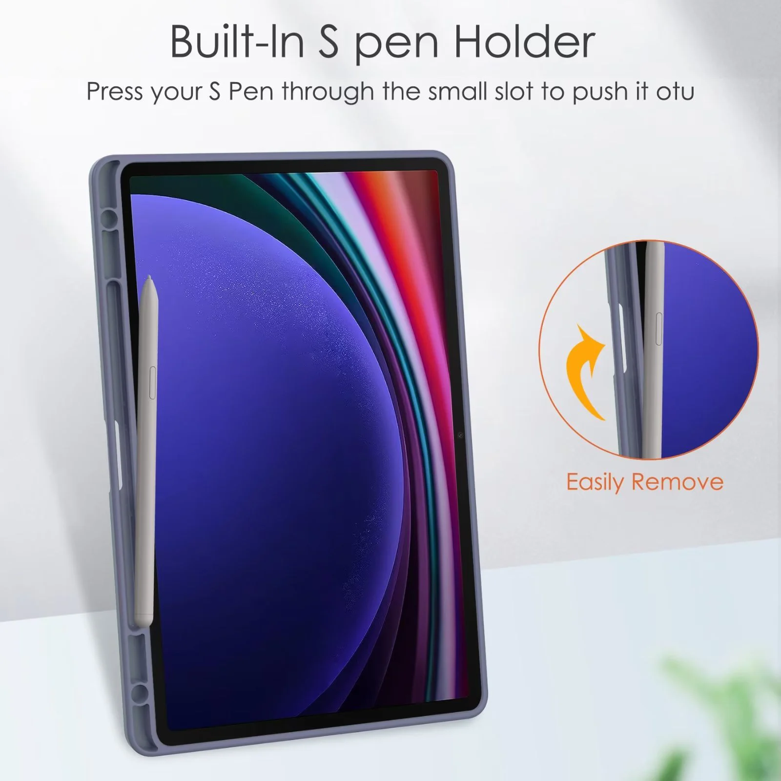 Auto Wake Sleep PU Leather Tablet Case For Samsung Galaxy Tab S9 S8 S7 S6 A8 Protect Case with Foldable Desktop Tablet Holder