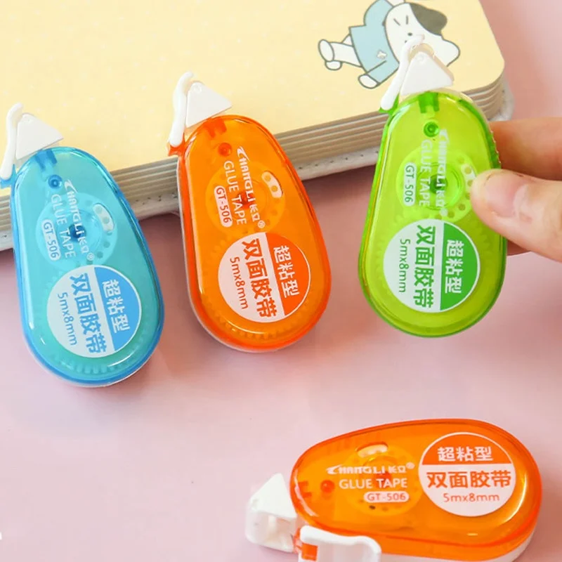 Новые поступления, бумажная клеевая лента, съемная двухсторонняя офисная клеевая лента, прозрачная клеевая лента для школы