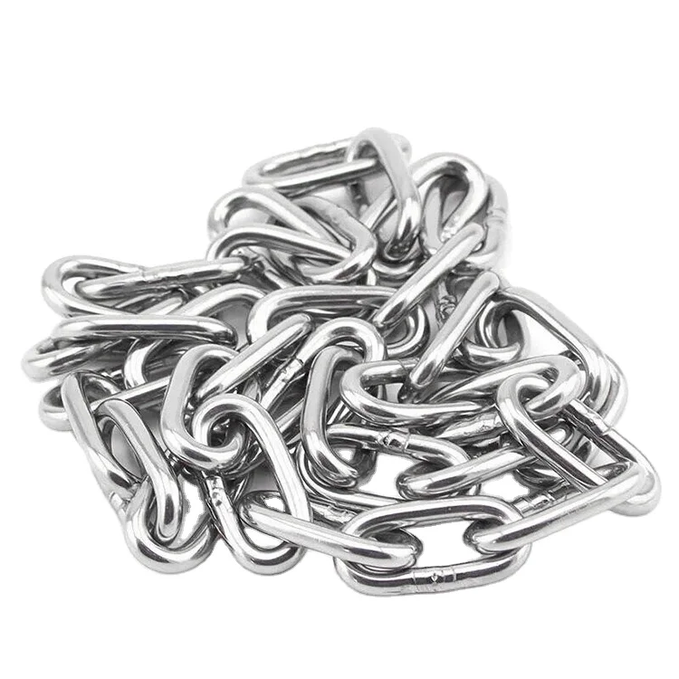 DIN5685A Short Round Link Chain Grade G30 Burring Welded Galvanized Chain with High Quality