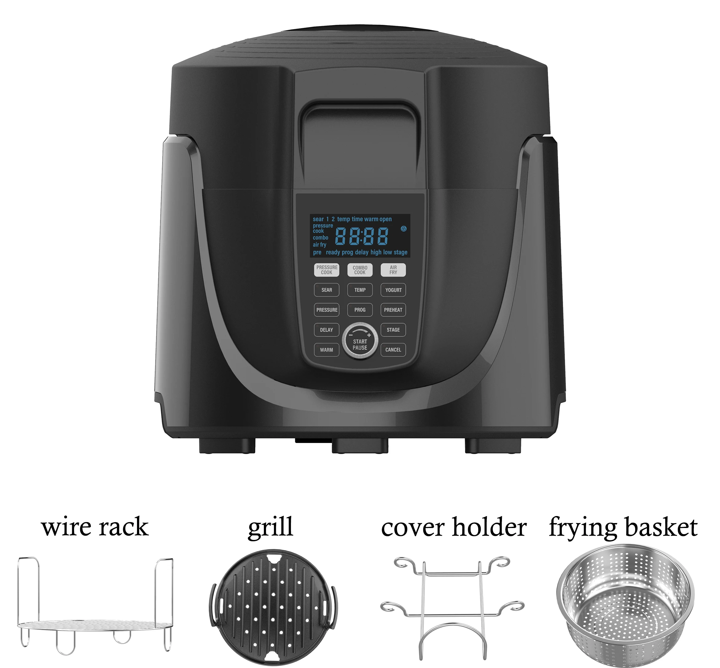 Potato Twist Chicken Deep Fryer Small High Electric Pressure Turbo Hot Air Fryer