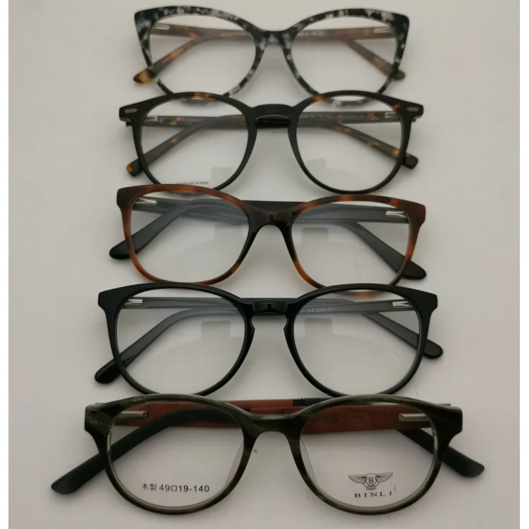 Clear Stock Acetate Optical Frame Glasses Cheap Prices Random Acetate Eyeglasses Frames
