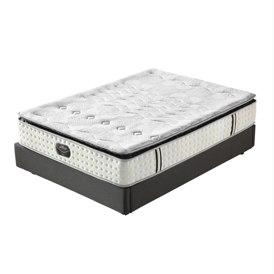 Luxury design  hotel home bed mattress queen size pillow top hard mattress