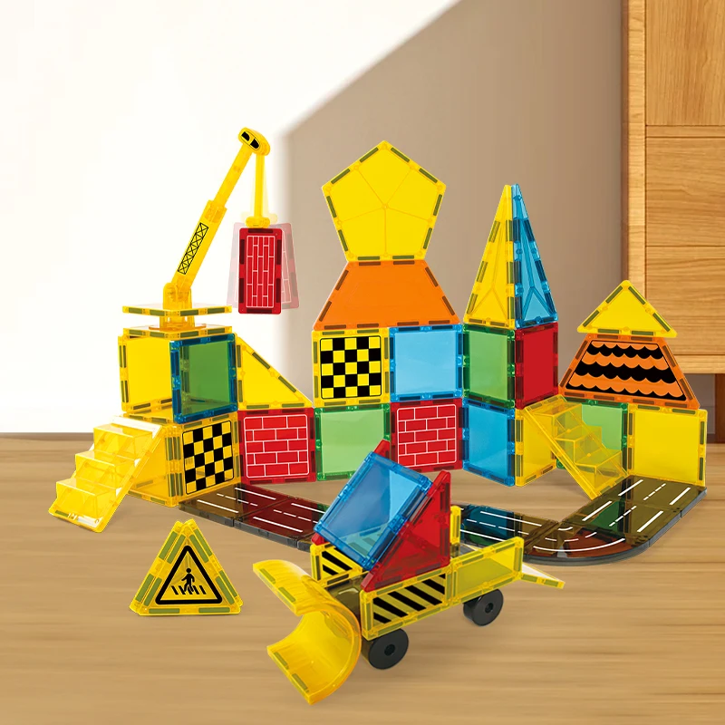 Wholesale Sets DIY Magnetic Brick Building Blocks Educational Magnetic Tiles Assembly Puzzle Toys for Children