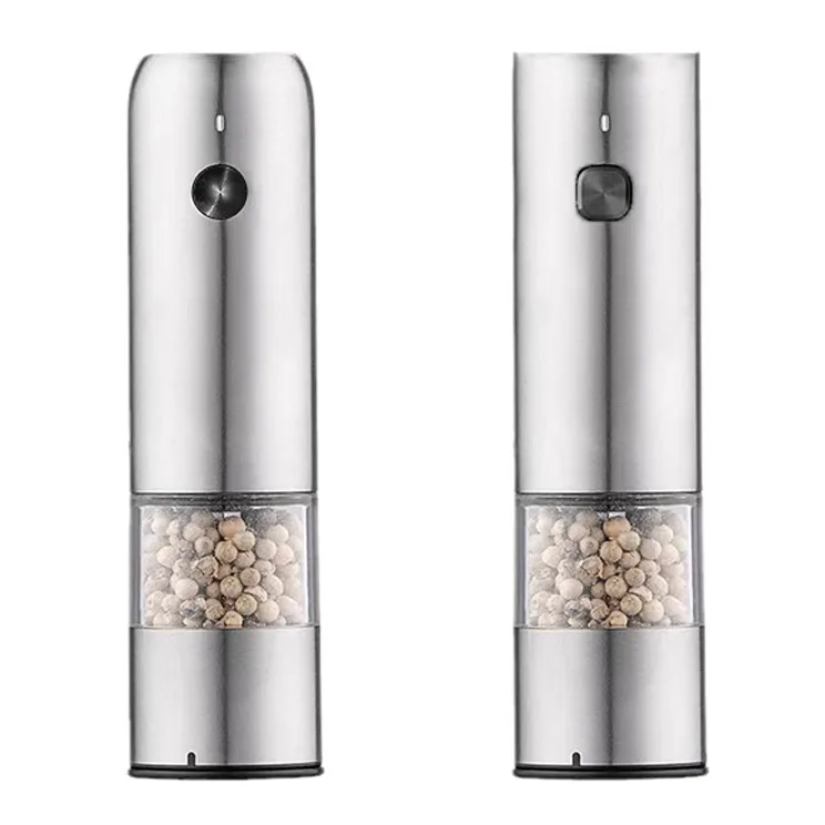 High quality rechargeable electric pepper and salt grinder set stainless steel electric pepper grinder