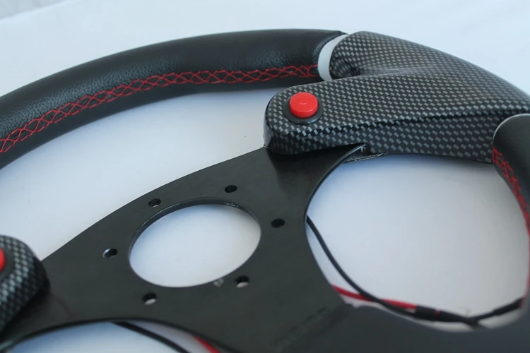 TRAPLY 320mm PVC Black Racing Car Steering Wheel For Lexus 350 BMW