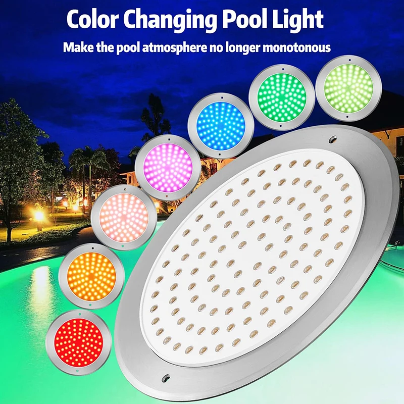 IP68 Waterproof Marine Lights Remote Control LED  Swimming Pool Light Underwater