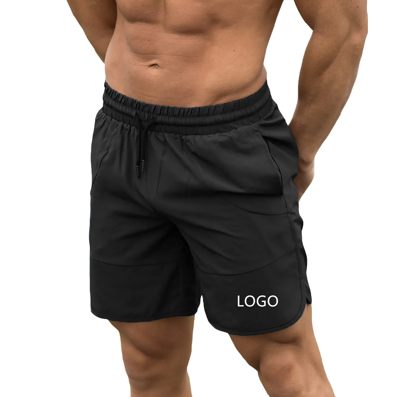
Wholesale Custom Summer Outdoor Mens Spandex Mesh Fitness Gym Bodybuilding Shorts With Pocket 