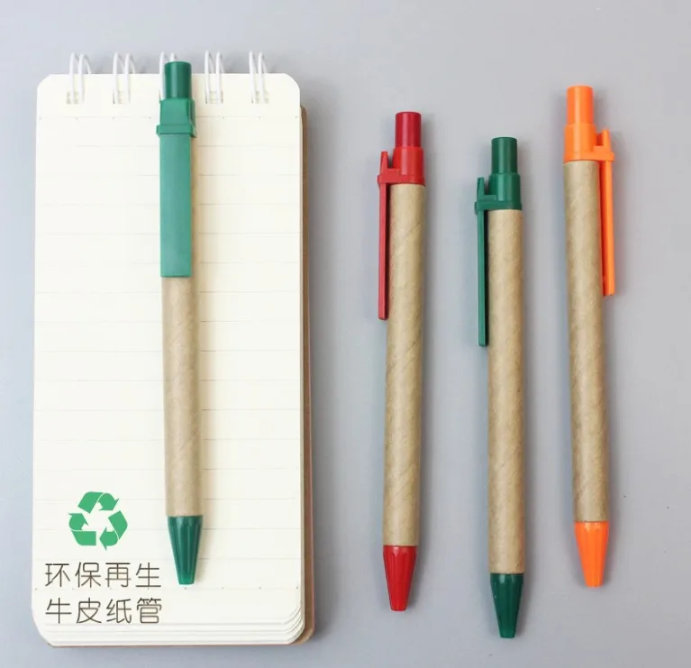 Eco Friendly Ballpoint Pen Medium Point Black Ink Click Pens for Writing Office Supplies Eco Friendly Pens