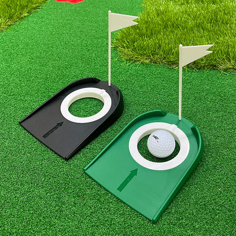 Factory Golf Putting Cup With Flag Golf Hole Cup Trainer Accessories Indoor/Outdoor Putter Practice Aids Golf Putter Trainer
