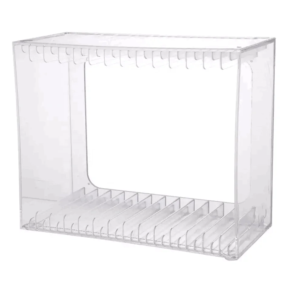 2022 Wholesale Customized Black Acrylic CD Storage Display Box for Video Store CD Organizer