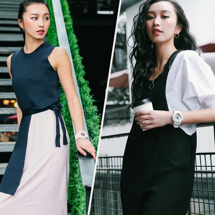 2021 simple and casual sports Large dial dual-display electronic watch for boys and girls