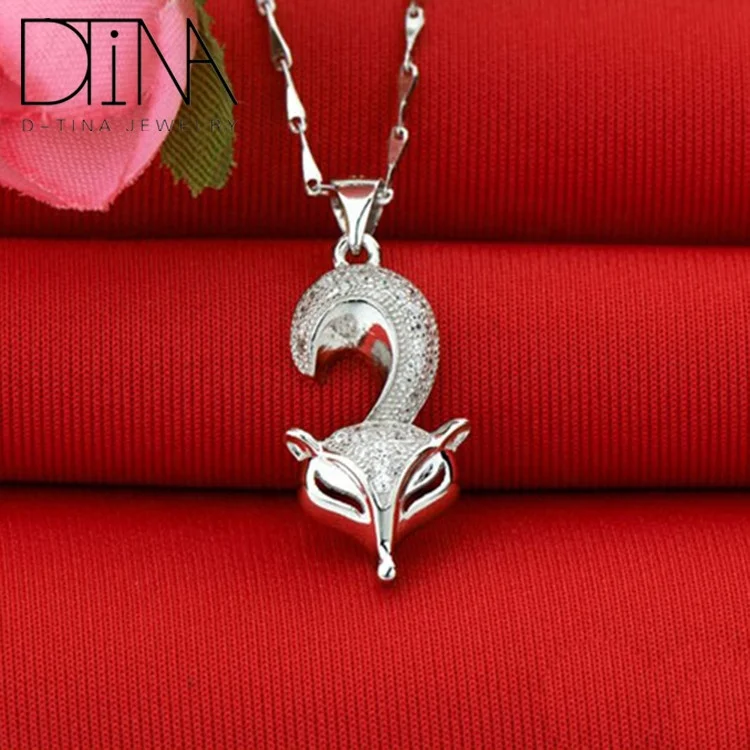 DTINA Factory Wholesale 925 Sterling Silver Fox Shape Pendant