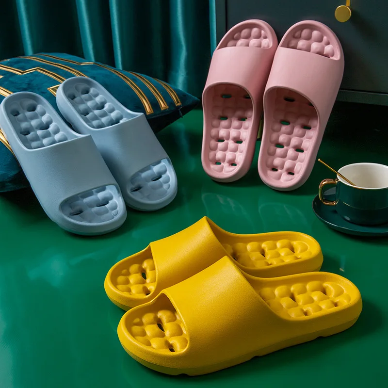 
New arrival slipper women summer bathroom shower room home indoor couple super soft sole men unisex EVA pillow slides slippers 