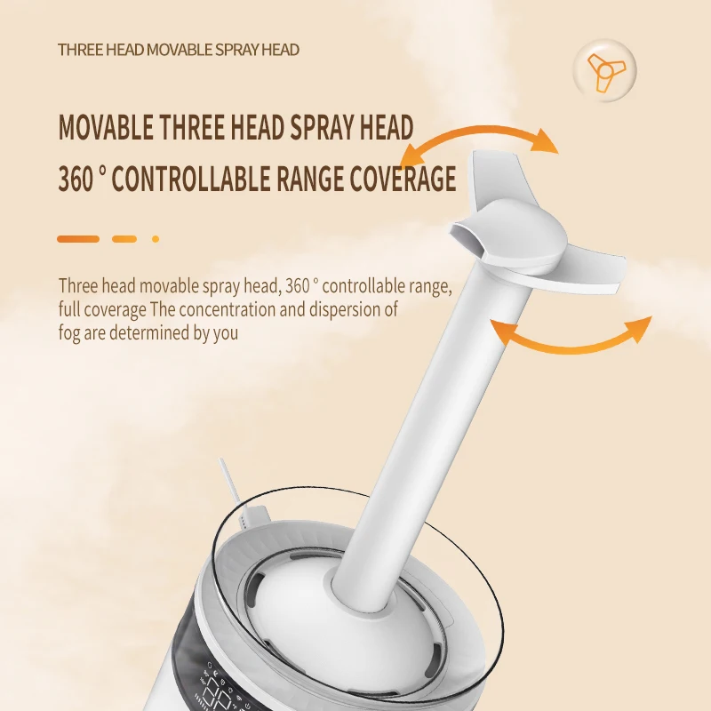 18L  Big Tank 600ML/H Floor Standing Cool Or Warm Mist  Ultrasonic Air Humidifier Add Essential Oil Home, Commercial Optional