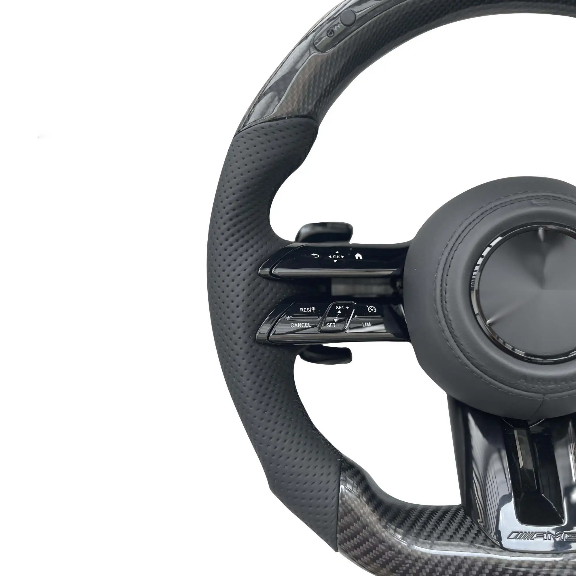 Hot Sale Carbon Fiber Dragonfly Steering Wheel For Mercedes Benz W205 W204 Cle Glc A45