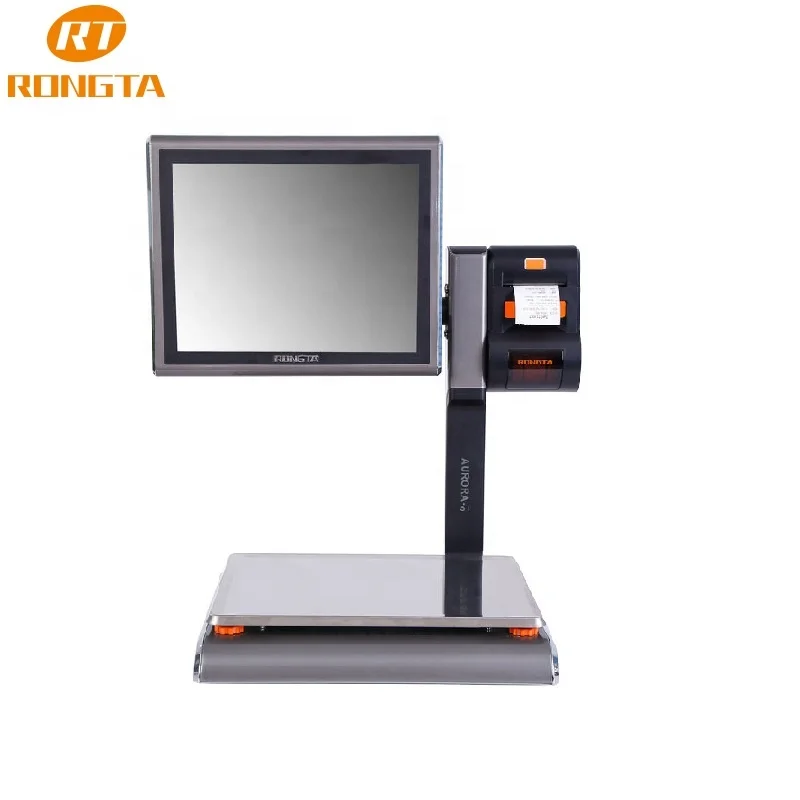 Touch screen display weighing machine with thermal receipt printer pos scale