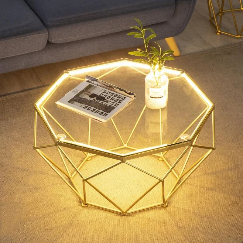 
Individual lighting art modern living room simple creativity silver price in kenya set coffee table glass box 
