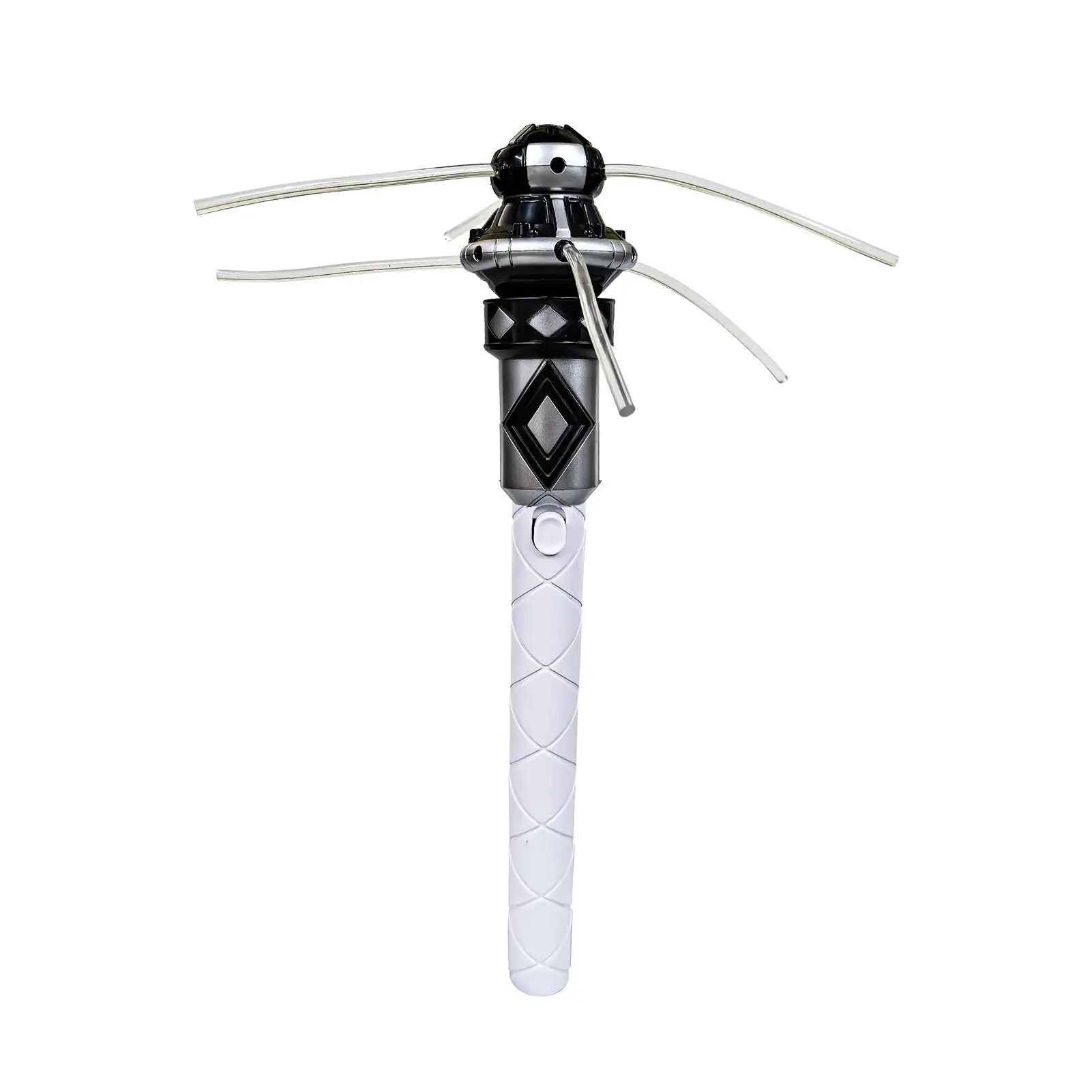 Party Shooting Props DIY LED UFO Magic Rainbow Light Fiber Spinner Wand Rotating Stick Gifts with Sound Effect