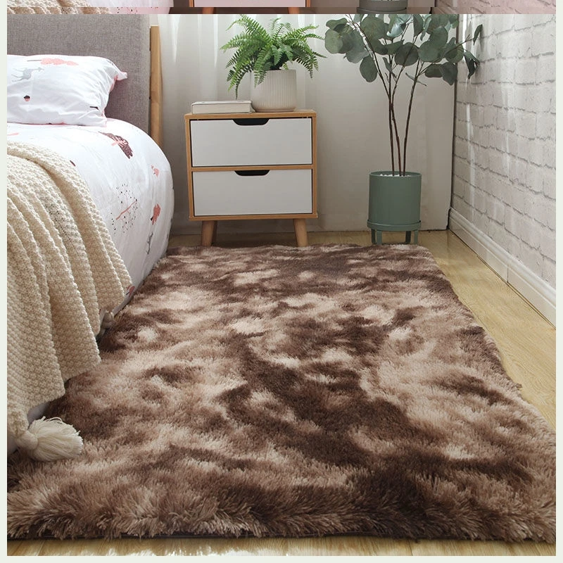 Узелковая Красящая лента планги банхну перекрашенная длинная ворсовая ткань дешевые ворсистые пушистые Ковры Оптом Плюшевый коврик