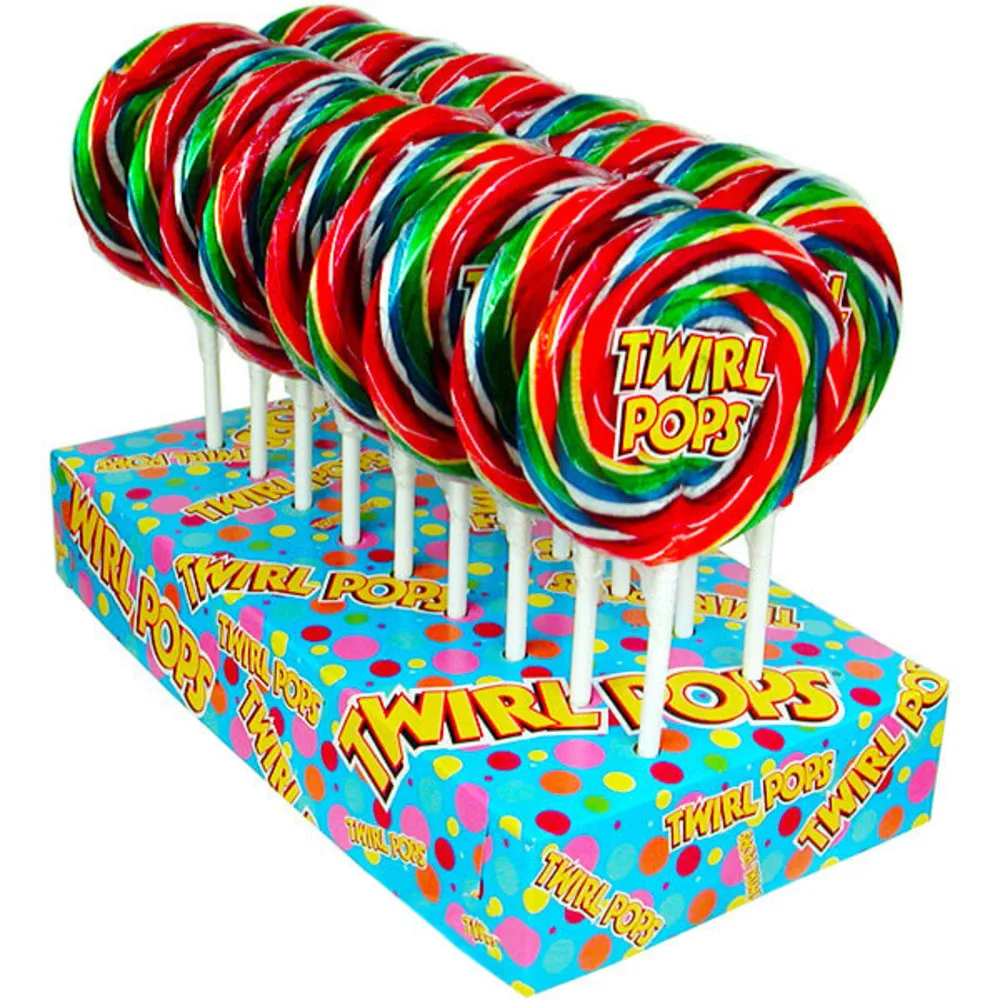OEM wholesale rainbow twirl swirl lollies lollypop lollipop