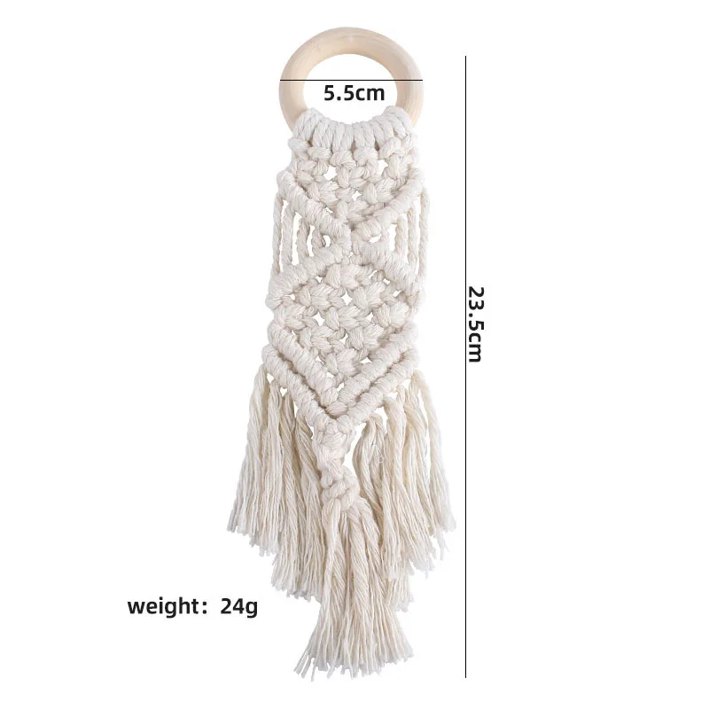 Baby creative toy tooth glue New pure hand-woven cotton rope wood tooth glue baby teeth grinding stick