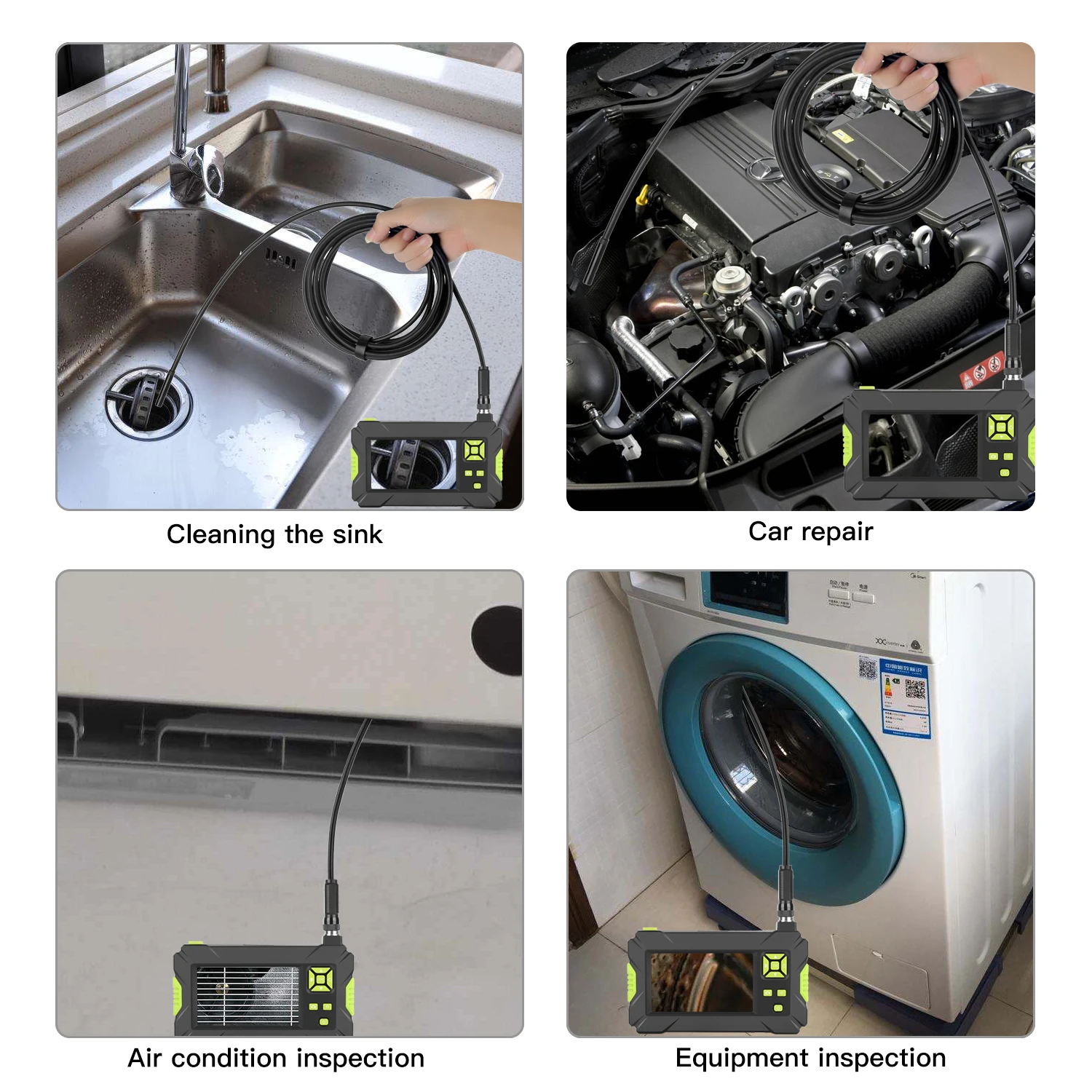 Ip67 1080P Portable Endoscope Lens Color Digital Rejecting Borescope Canalisaton Car Engine Pipeline Inspection Camera For Pipes