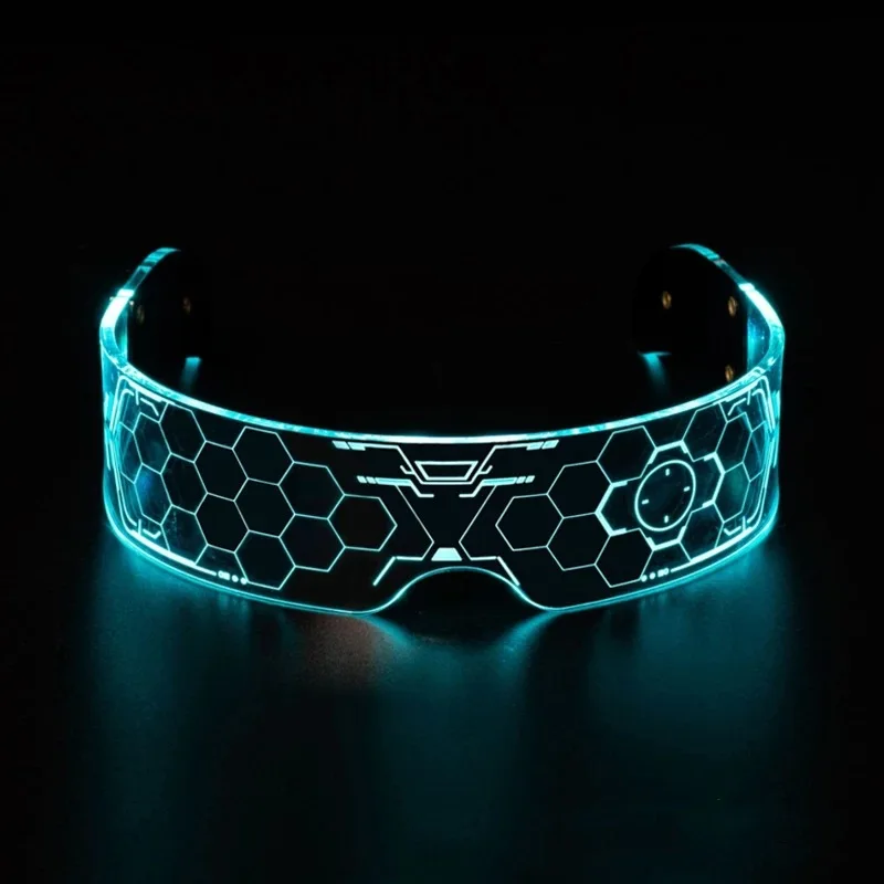 Cyberpunk RGB Eyeglasses Creative Stage Party Wearable Devices LED Colorful Glasses Lighting
