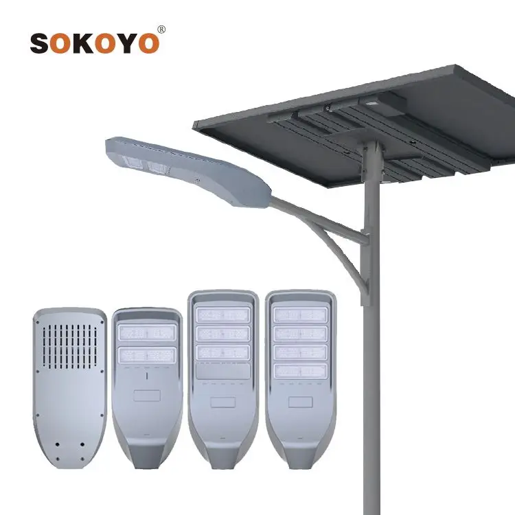 SOKOYO Waterproof Energy Powered Ip66 Streetlight 80W 100W 120W 150W Outdoor Panel Split Led Solar Street Light