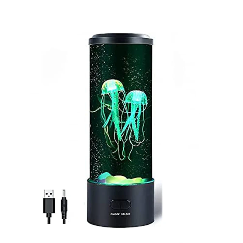 LED Jellyfish Lamp Bedside Night Light Color Changing Aquarium lights for hom Led Lamp Relaxing Mood Lights Lava Lamp Kids Gifts