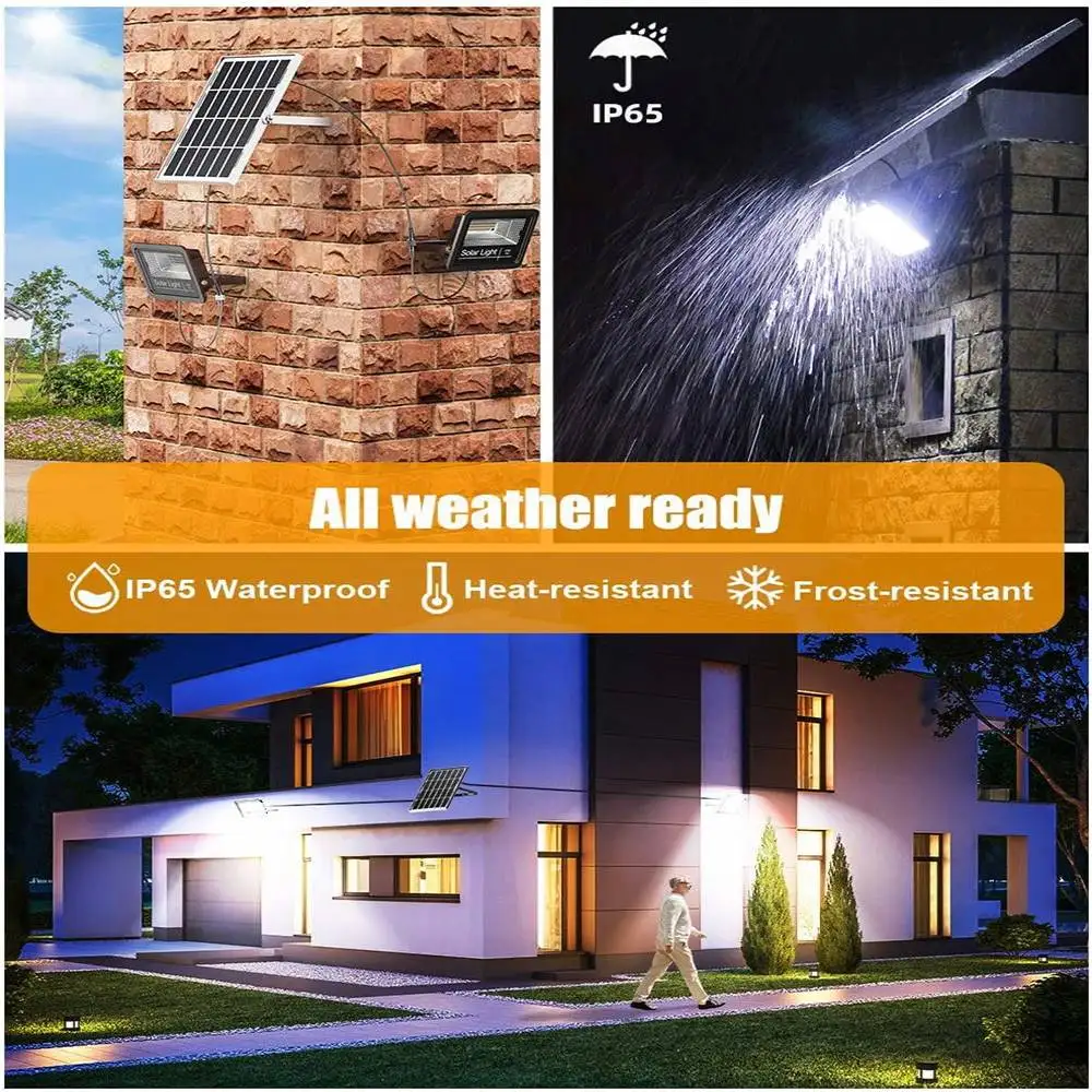 Bspro Thin Design Aluminum 300W 400W 500W 5 Pieces Waterproof Outdoor Portable Solar Flood Light